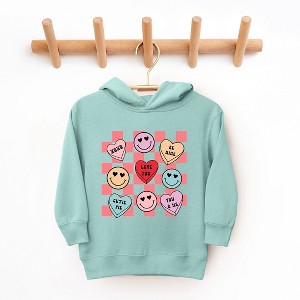 The Juniper Shop Candy Heart Smile Solid Toddler Graphic Hoodie - 1 of 3