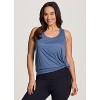 RBX Active Women's Super Soft Relaxed Fit Twist Racerback Tunic Tank Top - 3 of 4