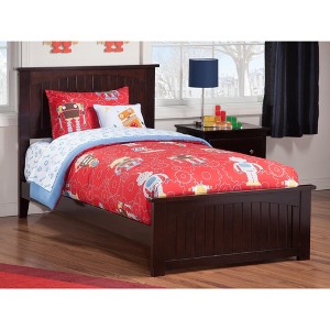 AFI Furnishings Nantucket Twin Traditional Bed with Matching Footboard and Turbo Charger in Espresso - 1 of 4