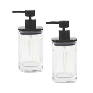 Cameo Soap/Lotion Dispenser with Rust Proof Stainless Steel Pump, Non-Slip Protective Silicone Feet, Heavy Duty Glass - 1 of 4