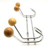 Evideco French Home Goods Wall Mounted Coat Rack 6 Hooks Chrome for Towel Hat Entryway - 4 of 4