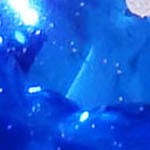 classic blue shine with white finial ripples