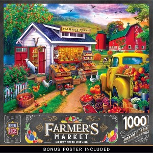 MasterPieces 1000 Piece Jigsaw Puzzle - Market Fresh Morning - 19.25 ...