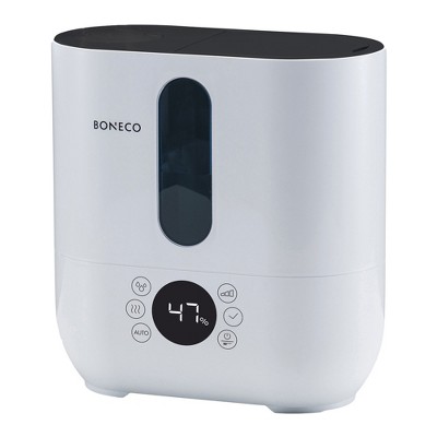 Image of Boneco U350 Long Running Ultrasonic Humidifier with Warm or Cool Mist Function, Multifunctional LED Display, and 3 Gallon Capacity, White