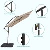 Sonkuki 8.2 x 8.2 Ft. Patio Offset Umbrella With Base for Garden, Backyard and Poolside - 3 of 4
