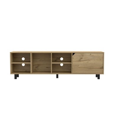 NicBex TV Stands for 70 inch TV, Entertainment Center with 4 Open Shelves and 4 Legs,TV Console for Bedroom, Living Room, Home,Brown