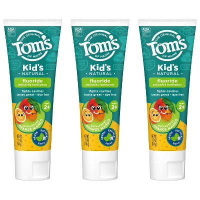 Tom's Of Maine Outrageous Anticavity Toothpaste - Orange-mango - 3pk/5 ...