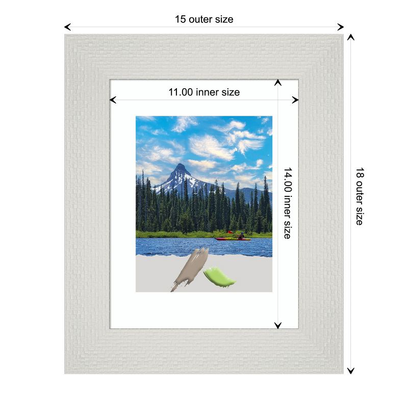 Amanti Art Mosaic White Picture Frame, 4 of 11