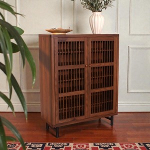 Mshliw 6-Tier Shoe Cabinet with Shutter Doors, Adjustable Shelves & Modern Wood Frame, Entryway Organizer for Hallway, Closet & Living Room - 1 of 4