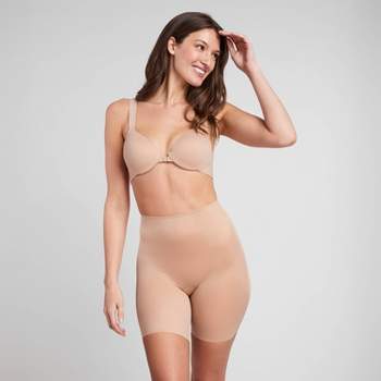 Slimshaper By Miracle Brands Women's High-waisted Tummy Tuck Briefs - Warm  Beige M : Target