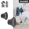 WAGNER – design yourself Multipurpose Wall Hook Set, Black Rubber & Steel, 4pc — Supports up to 35 lbs - 3 of 4