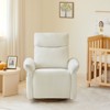 Spruce & Spring Power Swivel Recliner Chair Triple-Motor Nursery Glider Cream - 2 of 4