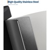16 Gallon / 60 Liter Metal Trash Can with Lid, Rustproof Step-on Kitchen Metal Trash Bin with Liner Rim, Rear Handle, Soft Close Plastic Lid, Black - 4 of 4