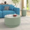 NicBex Nordic Style H-Barrel Coffee Table with Vertical Texture Design,Simple Cylinder Side Table,Center Table for Living Room,Bedroom - 4 of 4