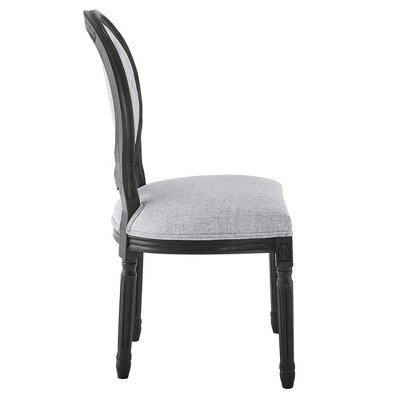 Arise Black and Light Gray Upholstered Velvet Side Chair