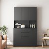 KTMBDW 74" Tall Pantry Cabinet, Kitchen Pantry Storage Cabinets with Door&Drawer, Freestanding Buffet Sideboard for Kitchen, Dining Room, Living Room - 4 of 4