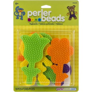 Perler Fun Fusion Pegboards 7/Pkg-Boy/Girl/Bear/Monkey/Butterfly/2 Flowers - 1 of 2