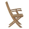 Modway EEI-2703-NAT Marina Grade A Teak Outdoor Folding Patio Armchair – Natural – Premium Teak Wood Chair for Deck, Garden, or Balcony - 2 of 4