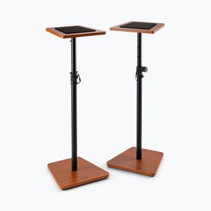 On-Stage SMS7500RB Wood Studio Monitor Stands (Rosewood, Pair) - 1 of 4