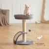 Cat house Modern Kitten Tower for Indoor Cats, Short Carpet Sisal Cat Scratcher Stand with - 2 of 4
