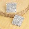 SOHI Women's Silver Bling Stud Earrings - 2 of 3