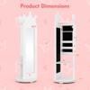 Infans Kids Vanity Set Princess Makeup Dressing Table and Chair Set w/ Coat Rack - 2 of 4