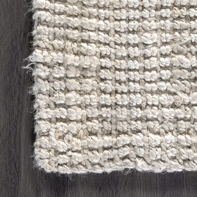 Kiwa Off-White Handwoven Jute 2' x 3' Area Rug