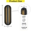 ALOADECOR H19" Oval Matte Black Integrated LED Wall Sconce with Acrylic Shade Dusk to Dawn Waterproof Outdoor Wall Light for Porch Patio (¨2 Pack) - 4 of 4