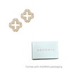 Adornia 14k Gold Vermeil .925 Sterling Silver  Mini Clover CZ Outline Studs - 4 of 4