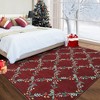 Washable Rug for Bedroom Christmas Floral Living Room Rug Non-Slip Holiday Indoor Floor - 2 of 4