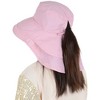 Anna-Kaci Womens Sun Hat Wide Brim Bucket Hats with Neck Flap and Ponytail Hole for Summer Beach Fishing Hiking - 3 of 4