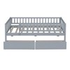 PAGED Twin Size Daybed Dual Use Bed Frame Modern Sofa Bed with 2 Storage Drawers and Guardrail for Bedroom, Living - 3 of 4