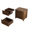 NicBex 1PC/2PCS Modern Nightstand with Metal Handles,21.65" W Side Table with 3 Drawers,Fluted Bedside Table for Bedroom,Living Room - 2 of 4