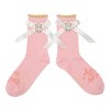 Spy X Family Anya Character Patch On 3D Bow Women’s Cradle Pink Casual Crew Socks - image 2 of 4