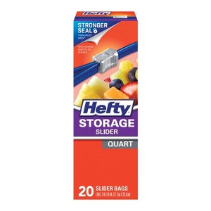 Hefty R8-1222 One Zip Storage Bag, 1 Quart - 1 of 1