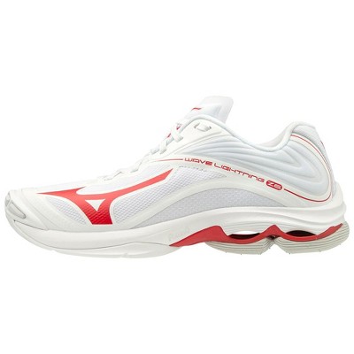 red white and blue mizuno volleyball shoes