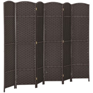 HOMCOM Room Divider, Folding Privacy Screen, 5.6' Tall Freestanding Partition for Home Office, Bedroom - 1 of 4