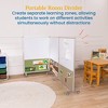 ECR4Kids Mobile Dry-Erase and Flannel Split Room Divider, 3-Panel - 3 of 4