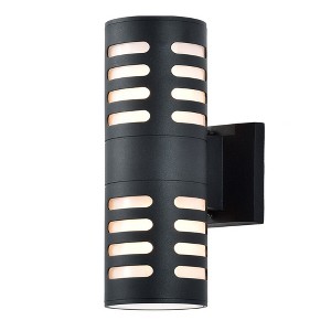 C Cattleya 2-Light Matte Black Die-cast Aluminum Outdoor Wall Sconce - 1 of 4