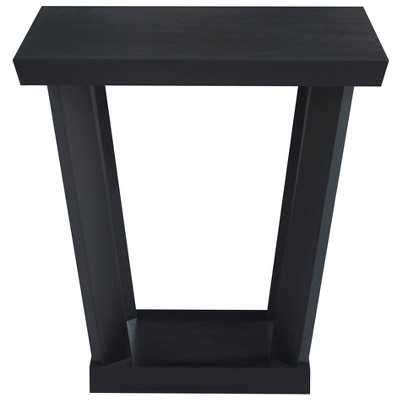 Aminta Black 3-Piece Wood Coffee Table Set with Shelf
