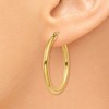 Black Bow Jewelry 2.5mm, 14k Yellow Gold Classic Round Hoop Earrings, 30mm (1 1/8 Inch) - 3 of 4
