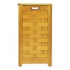 Oceanstar Natural Finished Rectangular Veneer Laundry Wood Hamper with Interior Bag - 3 of 4
