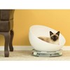 Plastic Bowl Shaped Sleeping Bed House Cat Cave Lounge with Ball Toy - 2 of 4