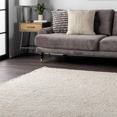 Gray Handmade Reversible Square Easy Care Rug