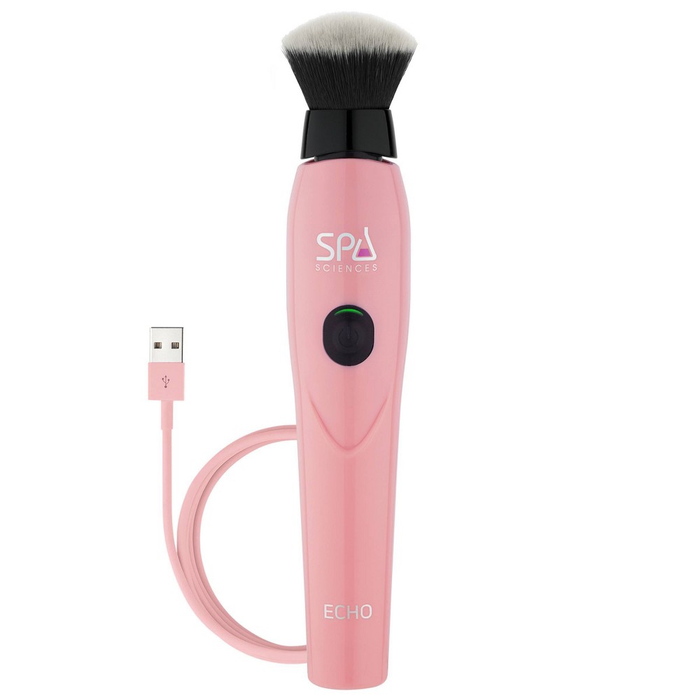Photos - Makeup Brush / Sponge Spa Sciences ECHO Sonic Makeup Brush with Antimicrobial Bristles - Pink