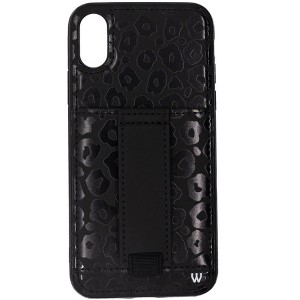 Walli Cases Blacked Out Leopard Phone Case with Wallet and Finger Strap - 1 of 4