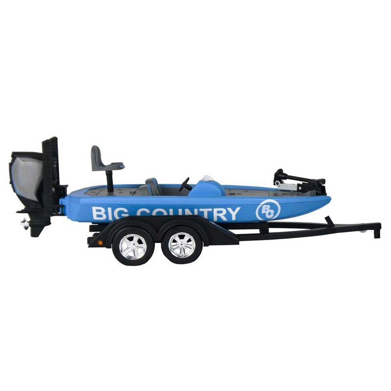 Big Country Toys 1/20 Professional Bass Boat With Angler, Fish, Fishing Pole, And Boat Trailer 498, 2 of 8