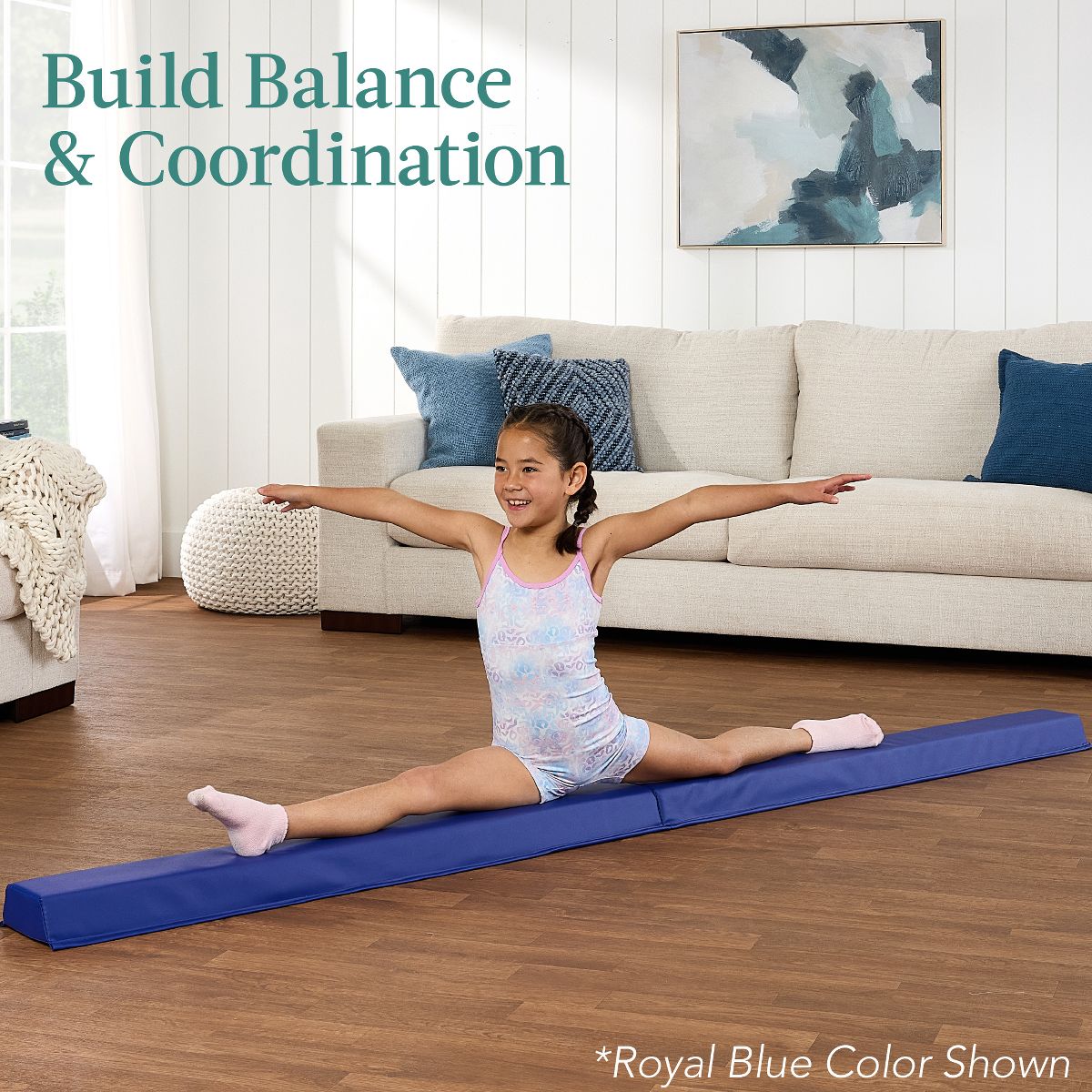 Best Choice Products 8ft Folding Floor Balance Beam 2-Panel for Gymnastics Practice, Exercise Purple - thumbnail 6