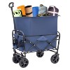 CAVINAS Expandable Folding Wagon for Camping, Heavy Duty Utility Shopping Cart, All Terrain Beach Wagons for Camping Shopping - 2 of 4