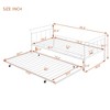 NicBex Twin Size Day Bed Twin Daybed with Trundle Metal Frame Sleeper Sofa with Flexible Bed for Apartment - 2 of 4